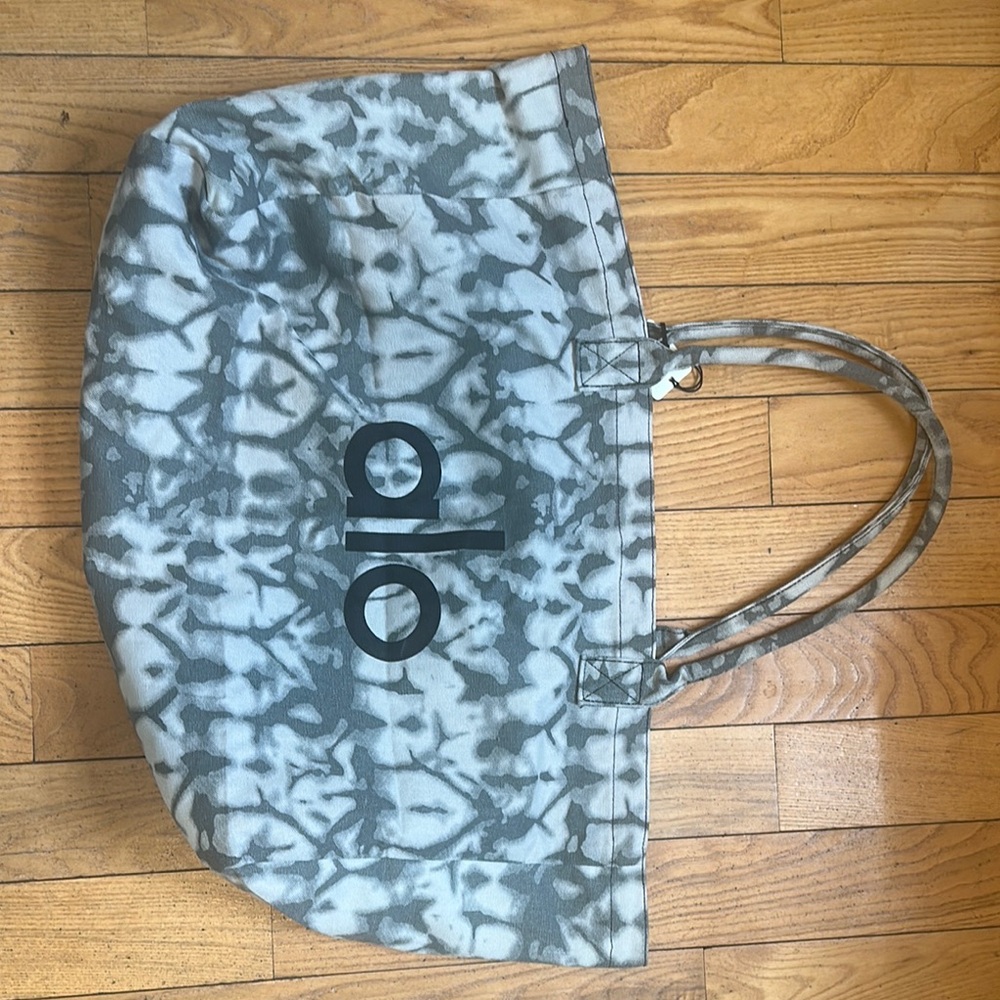ALO Yoga Gray Monogram Tote Bag